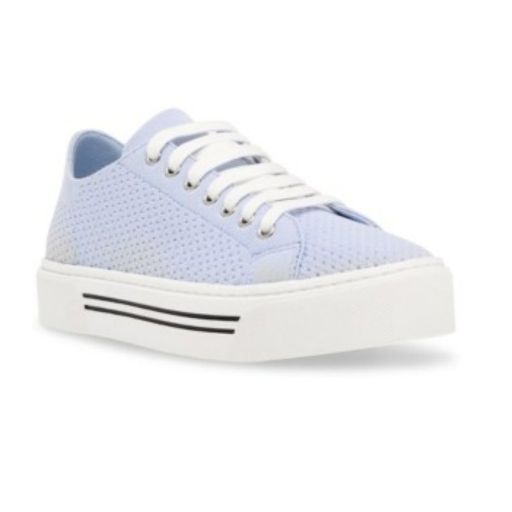 Steven New York Women's Brava Knit Lace-up Sneakers, Blue, Sz. 11, New